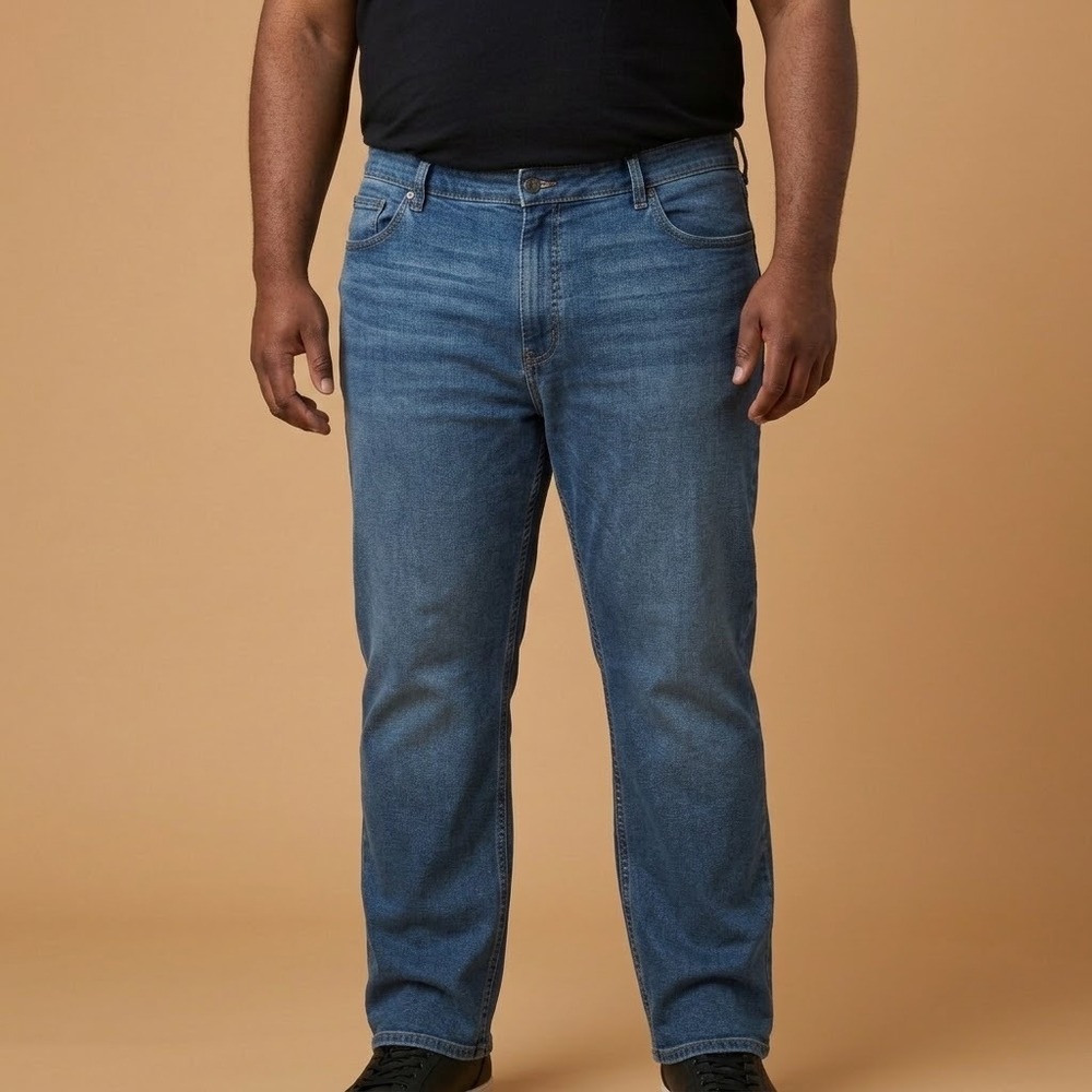 Wrangler Authentics Mens Jeans 42x30 Blue Comfort Flex Stretch Denim NWT